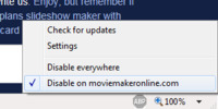 Искључите AdBlock Plus за moviemakeronline.com у Internet Explorer‑у